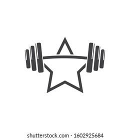 barbell vector  icon illustration design