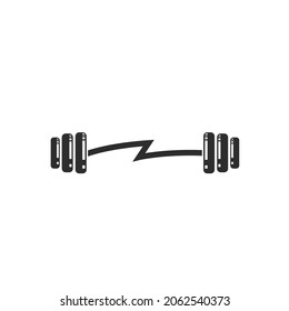 barbell vector  icon illustration design