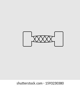Barbell vector icon. Lined flat sign for mobile concept and web design. Barbell glyph icon. Symbol, logo illustration. Vector graphics
