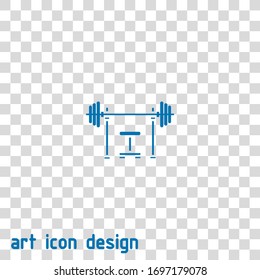 barbell vector icon on white background