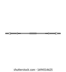 Icono de vector Barbell. Icono vectorial realista aislado en la barbacoa de fondo blanco.
