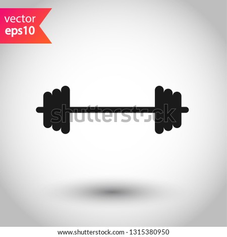 Barbell vector icon. Barbell sign. EPS 10