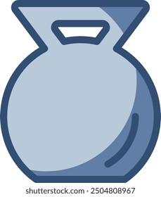 Fondo transparente del icono del Vector de Barbell. Diseño reemplazable del color azul