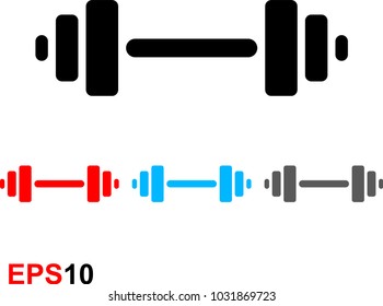 Barbell vector icon for web and mobile 