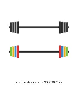 Ilustración vectorial de Barbell aislada en un fondo blanco. 7.º cotización