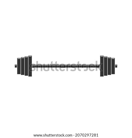 Barbell vector illustration isolated on a white background in. Stock