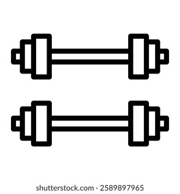 Barbell Vector Line Icon Design For Personal And Commercial Use