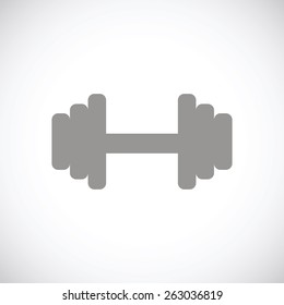 Barbell web black icon on a white background. Vector symbol