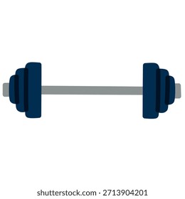 Barbell Gewicht im flachen Illustrationsstil für Krafttraining und Fitness-Workout-Konzepte. Perfekt für Fitness-Visuals.