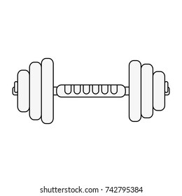 barbell weight lifting icon image 