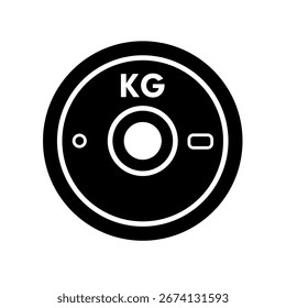 Barbell weight plate - vector icon