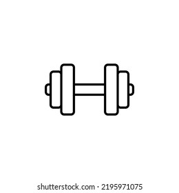 Barbell-Gewichtstraining, Vektorsymbol einzeln auf weißem Hintergrund
