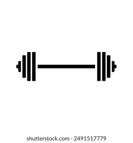 Barbell, weightlifting - vector icon