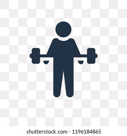 Barbell Weightlifting vector icon isolated on transparent background, Barbell Weightlifting transparency concept can be used web and mobile
