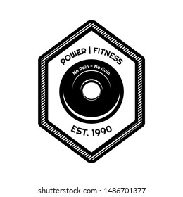 Barbell weights poster design gym sport vector illustration template.