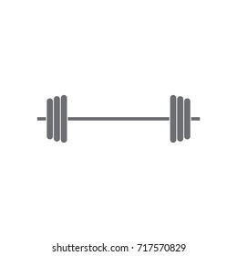 barbell with weights- vector illustration