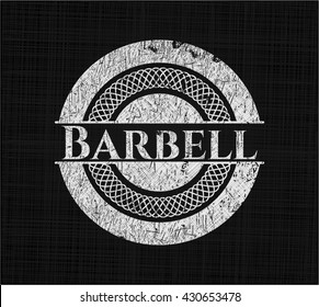 Barbell written with chalkboard texture