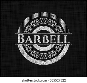 Barbell written on a blackboard