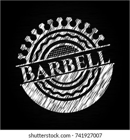 Barbell written on a blackboard