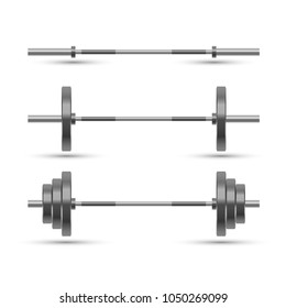 Barbells isolated on white background. Vector illustration.