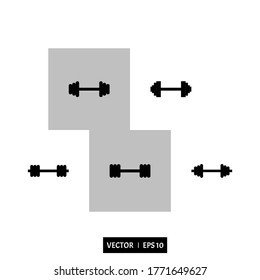 Barbells vector icon modern and simple flat symbol for web site, mobile,logo, app, UI
