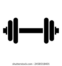 Barbells, weightlifting, sport and exercise isolated icon