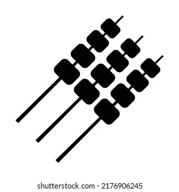 Icono de barbacoa (bbq), negro completo. Ilustración vectorial, adecuada para el diseño de contenido, afiche, pancarta, menú, publicación en medios sociales o necesidades de edición de video