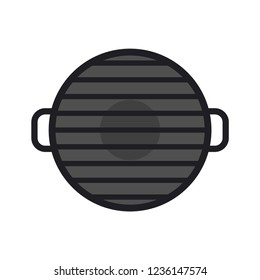 Barbeque Black Grill. Isolated Vector Illustration