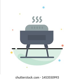 Barbeque, Celebration, Festivity, Holiday Abstract Flat Color Icon Template