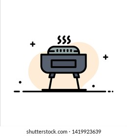 Barbeque, Celebration, Festivity, Holiday  Business Flat Line Filled Icon Vector Banner Template