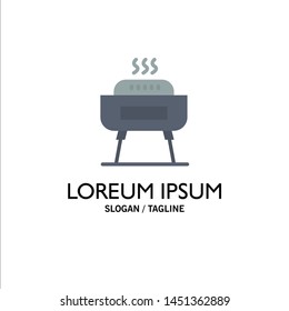 Barbeque, Celebration, Festivity, Holiday Business Logo Template. Flat Color