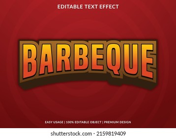 plantilla editable de barbacoa con uso de estilo negrita para el logotipo y la marca de negocios