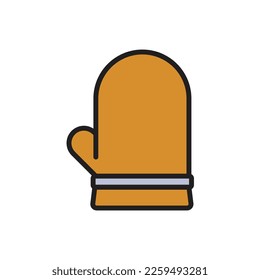 Barbeque-Handschuh-Symbol für Vektorgrafik