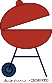Grill mit ausgefülltem Umriss-Vektorgrafik