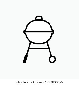 Barbeque Grill Icon - Vector, Sign and Symbol or Banner for Design, Presentation, Website or Apps Elements. 