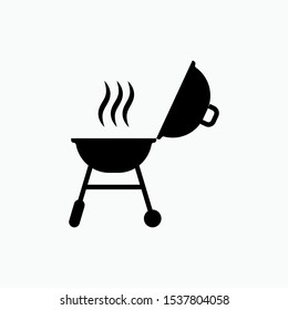 Barbeque Grill Icon - Vector, Sign and Symbol or Banner for Design, Presentation, Website or Apps Elements. 