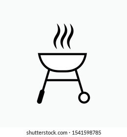 Barbeque Grill Icon - Vector, Sign and Symbol for Design, Presentation, Website or Apps Elements. 