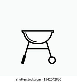 
Barbeque Grill Icon - Vector, Sign and Symbol for Design, Presentation, Website or Apps Elements. 