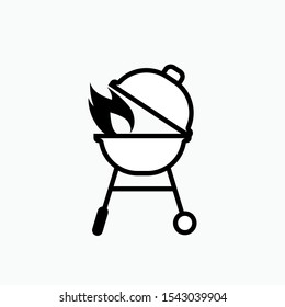 Barbeque Grill Icon - Vector, Sign and Symbol for Design, Presentation, Website or Apps Elements.