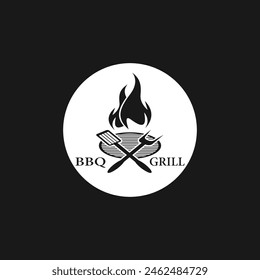 Barbeque grill icon vector template illustration