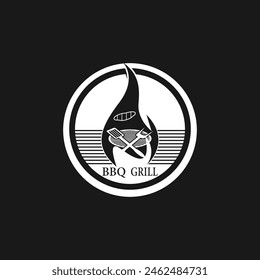 Barbeque grill icon vector template illustration