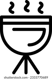 icono de la línea de roble barbeque hut para descargar