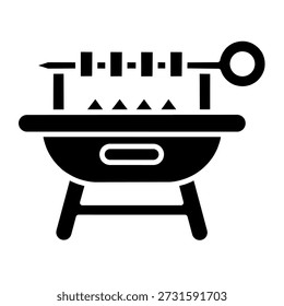 Grillsymbol, einzelne Zeichen, Vektorgrafik - Vektorsymbole von hoher Qualität