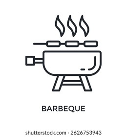 Gliederungsstil für das Grillsymbol. Vektorgrafik für Grafikdesign