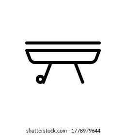 barbeque icon vector illustration outline style. summer icon set.
