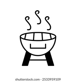 ícone de churrasco com fundo branco vetor ilustração stock