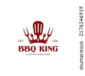 barbeque king logo.combination of king