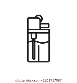 Ilustración del vector de iconos de contorno más ligero de la barra