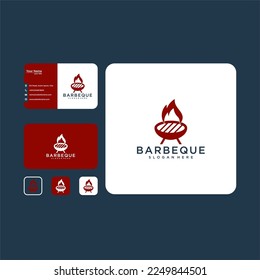 plantilla de diseño gráfico de logotipo de barbeque