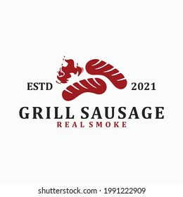 Barbeque logo design, Grill logo design vector template